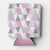 幾何スタイリッシュピンクグレパターン(の模様が)あるー 缶クーラー (正面)