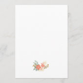 幾何スタイリッシュフレームアンブローズ花模様結婚の メニュー (裏面)