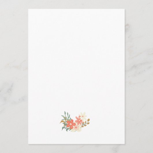 幾何スタイリッシュフレームアンブローズ花模様結婚の メニュー (裏面)