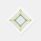 幾何スタイリッシュモダンデザインキュートカラフルアート スタンダードカクテルナプキン (角)