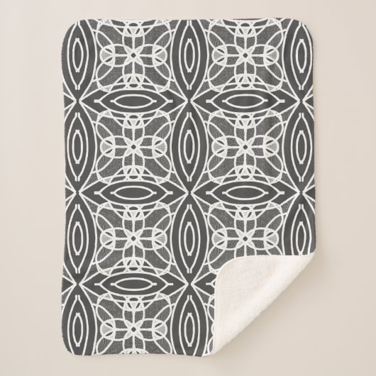 幾何スタイリッシュモダンデザイン シェルパブランケット (正面)