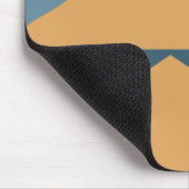 幾何スタイリッシュモダン金ゴールドブルーデザイン マウスパッド (コーナー)