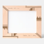 幾何スタイリッシュ名前をカスタムするウッドレーザ レーザー彫刻フレーム (正面)