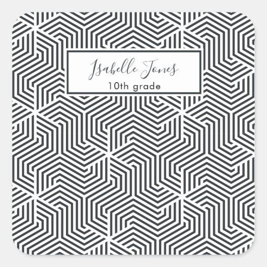 幾何スタイリッシュ字スクーパーソナライズされたルiPad スクエアシール (正面)