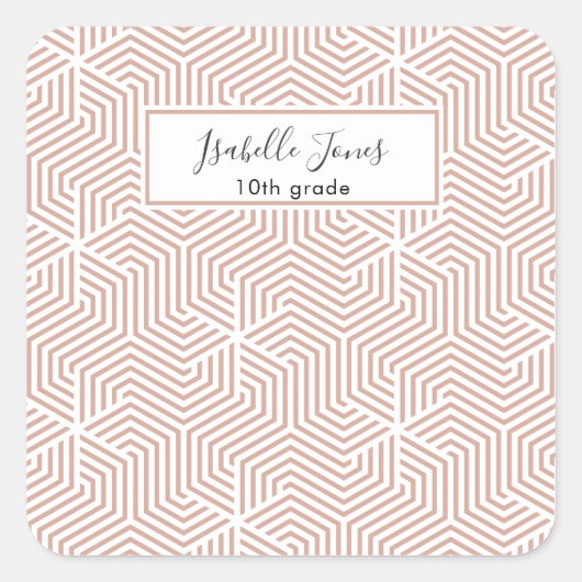 幾何スタイリッシュ字スクーパーソナライズされたルiPad スクエアシール (正面)