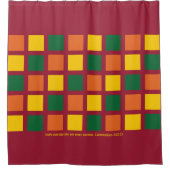 幾何スタイリッシュ平方形 シャワーカーテン (正面)