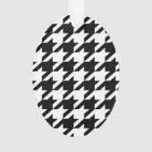 幾何スタイリッシュ白黒パタ千鳥格子のーン オーナメント (裏面)