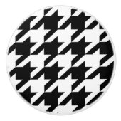 幾何スタイリッシュ白黒パタ千鳥格子のーン セラミックノブ (正面)