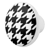 幾何スタイリッシュ白黒パタ千鳥格子のーン セラミックノブ (右)