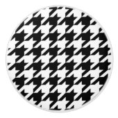 幾何スタイリッシュ白黒パタ千鳥格子のーン セラミックノブ (正面)