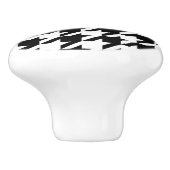 幾何スタイリッシュ白黒パタ千鳥格子のーン セラミックノブ (側面)