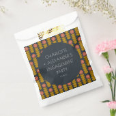 幾何スタイリッシュ花カスタム婚約パーティ フェイバーバッグ (封をした状態)