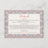 幾何スタイル銅金属結婚の エンクロージャーカード (正面)