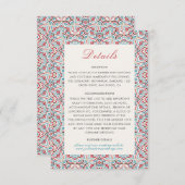 幾何スタイル銅金属結婚の エンクロージャーカード (正面/裏面)