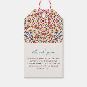 幾何スタイル銅金属結婚の ギフトタグ