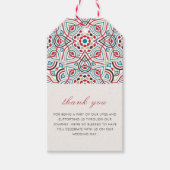 幾何スタイル銅金属結婚の ギフトタグ (正面)