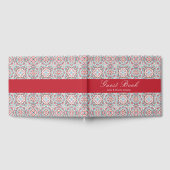 幾何スタイル銅金属結婚の ゲストブック (全面)