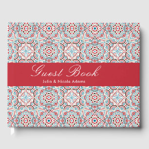 幾何スタイル銅金属結婚の ゲストブック