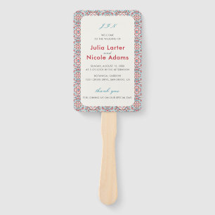 幾何スタイル銅金属結婚の ハンドファン