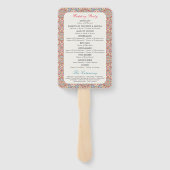 幾何スタイル銅金属結婚の ハンドファン (裏面)