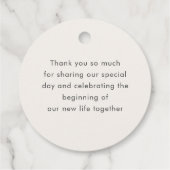 幾何スタイル銅金属結婚の フェイバータグ (裏面)