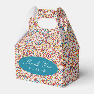 幾何スタイル銅金属結婚の フェイバーボックス