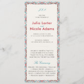 幾何スタイル銅金属結婚の プログラム (正面)