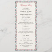 幾何スタイル銅金属結婚の プログラム (裏面)