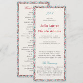 幾何スタイル銅金属結婚の プログラム (正面/裏面)