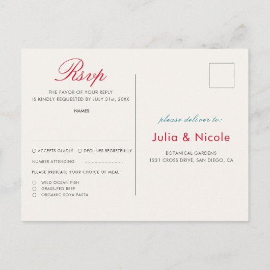 幾何スタイル銅金属結婚の ポストカード (裏面)