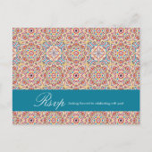 幾何スタイル銅金属結婚の ポストカード (正面)