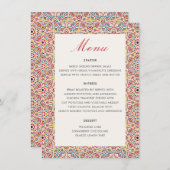 幾何スタイル銅金属結婚の メニュー (正面/裏面)