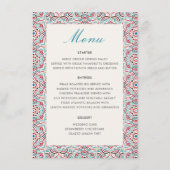 幾何スタイル銅金属結婚の メニュー (正面)