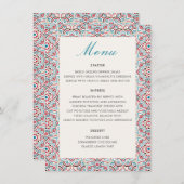 幾何スタイル銅金属結婚の メニュー (正面/裏面)