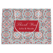 幾何スタイル銅金属結婚の ラージペーパーバッグ (正面)