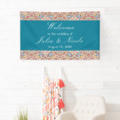 幾何スタイル銅金属結婚の 横断幕 (インサイチュ)