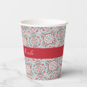 幾何スタイル銅金属結婚の 紙コップ (裏面)