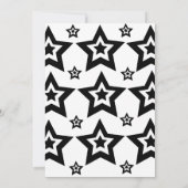 幾何スター白黒幾何結婚星 招待状 (裏面)