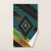 幾何ストライプの浴用タオルセット バスタオルセット (ハンドタオル)