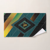 幾何ストライプの浴用タオルセット バスタオルセット (ハンドタオル)