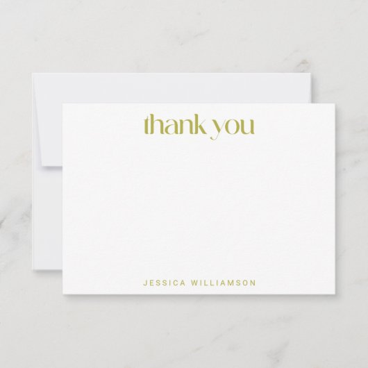 幾何ストライプグリーンパステルカスタムブライダルシャワー サンキューカード (正面)