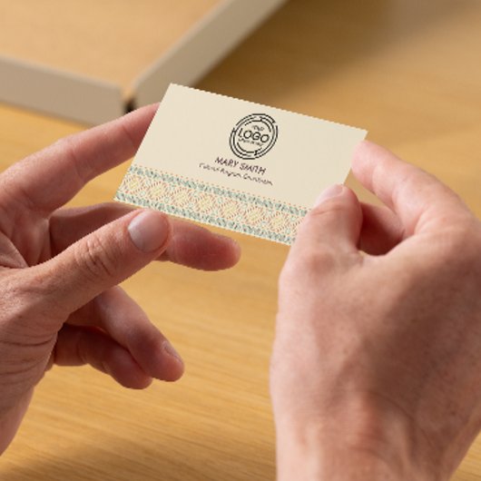 幾何ストライプミニマルモダン 名刺