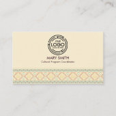 幾何ストライプミニマルモダン 名刺 (正面)