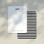 幾何ストライプモダンモノグラムのイニシャルと名前 ノートカード