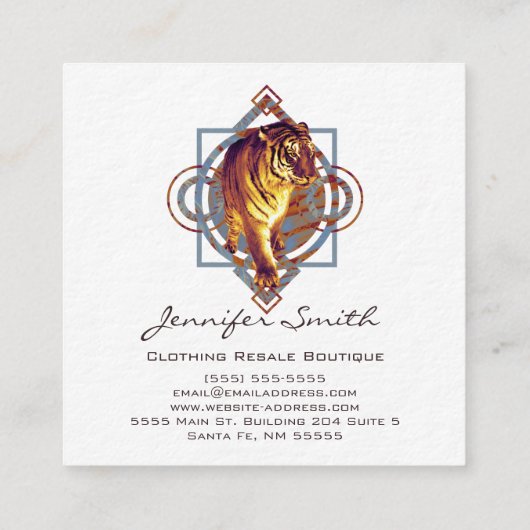 幾何タイガースクエア名刺 スクエア名刺 (裏面)