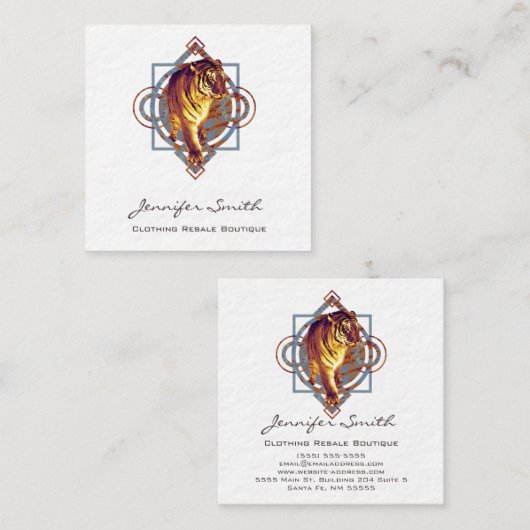 幾何タイガースクエア名刺 スクエア名刺 (正面/裏面)