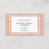 幾何タイポグラフィモダン名エレガント刺 名刺 (裏面)