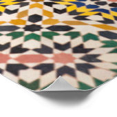 幾何タイルパターン、モロッコ ポスター (角)