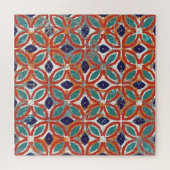 幾何タイル:民族ヴィンテージ背景。 ジグソーパズル (横)