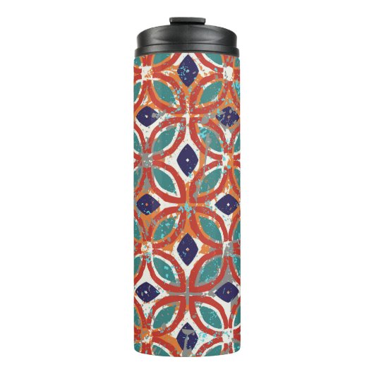 幾何タイル：民族ヴィンテージ背景。 タンブラー (正面)